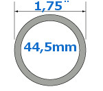 Universele uitlaatdelen met buis buitendiameter van Ø44,5mm (1,75") 